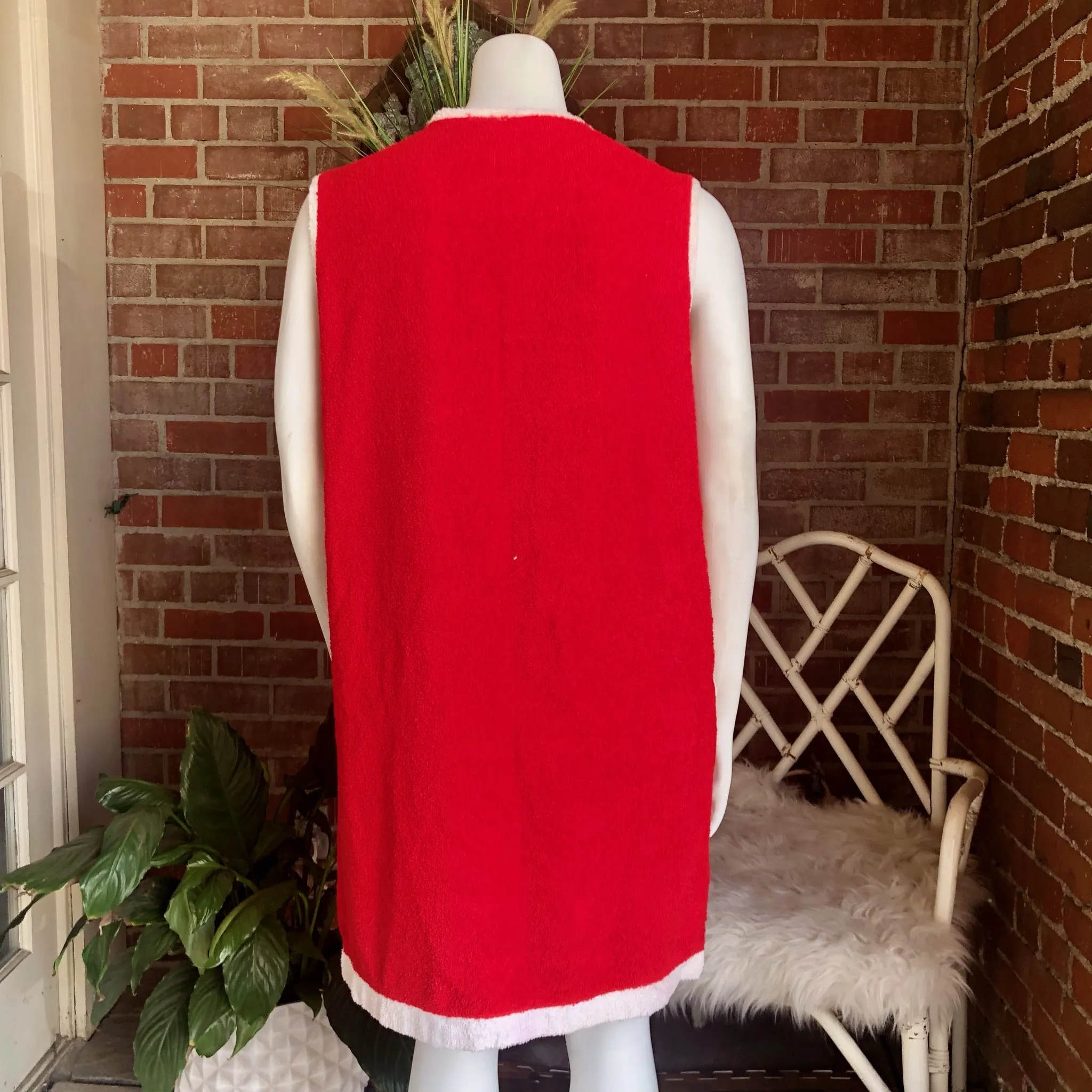1960s Terrycloth Bathing Suit Cover Shift Dress