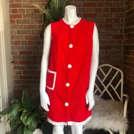 1960s Terrycloth Bathing Suit Cover Shift Dress