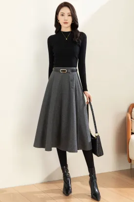 Autumn Winter A line Wool  Skirt C3601 -Size XS US2 #CK2301186