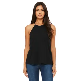 Bella   Canvas Women's Black Flowy High Neck Tank