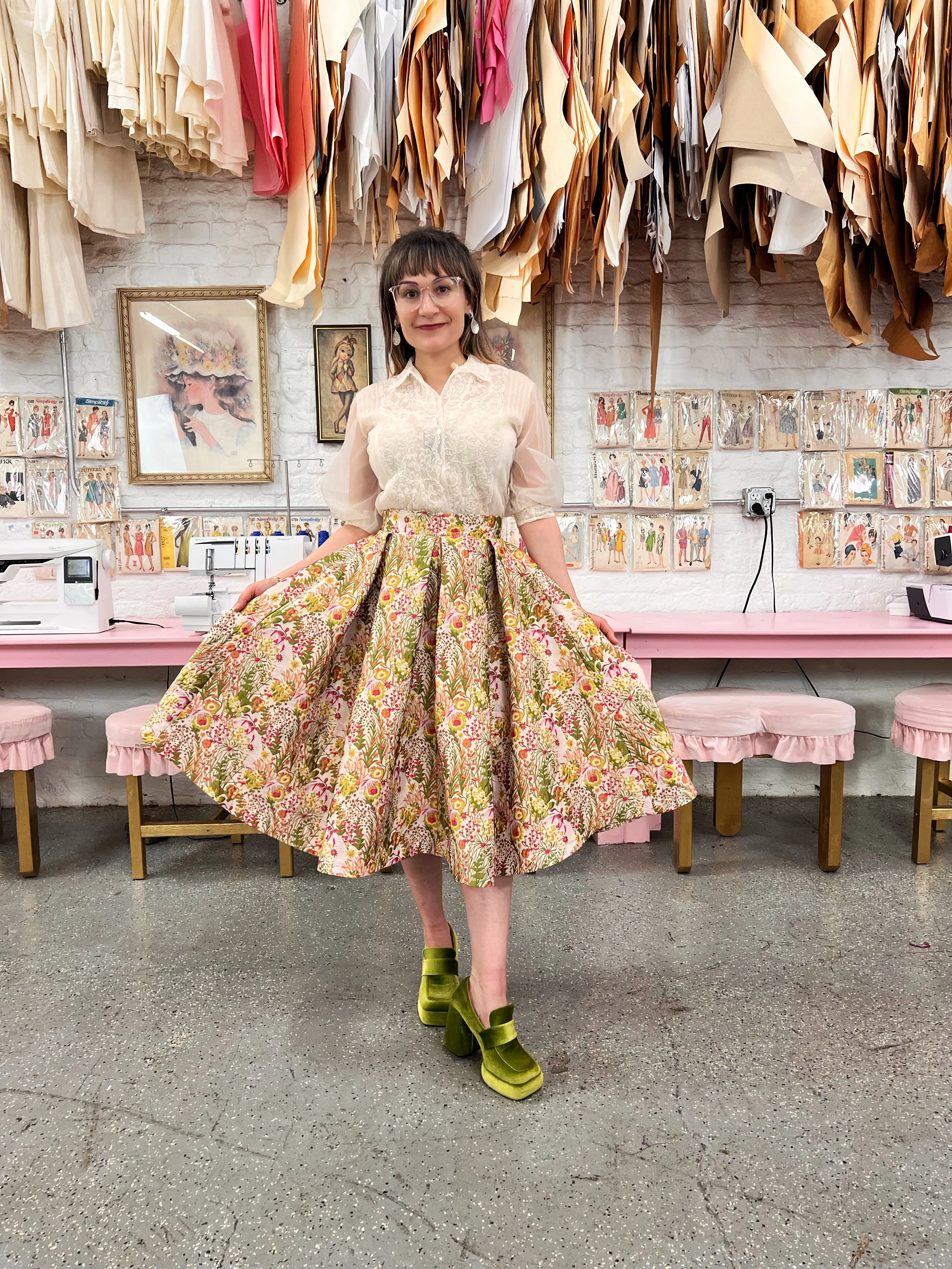 Box Pleat Skirt PDF Sewing Pattern