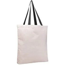 Canvas Tote Bags With Color Handles And Bottom Gusse