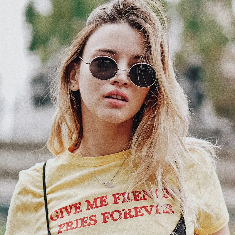 Classic Retro 90's Round Oval Flat Lens Metal Sunglasses C138