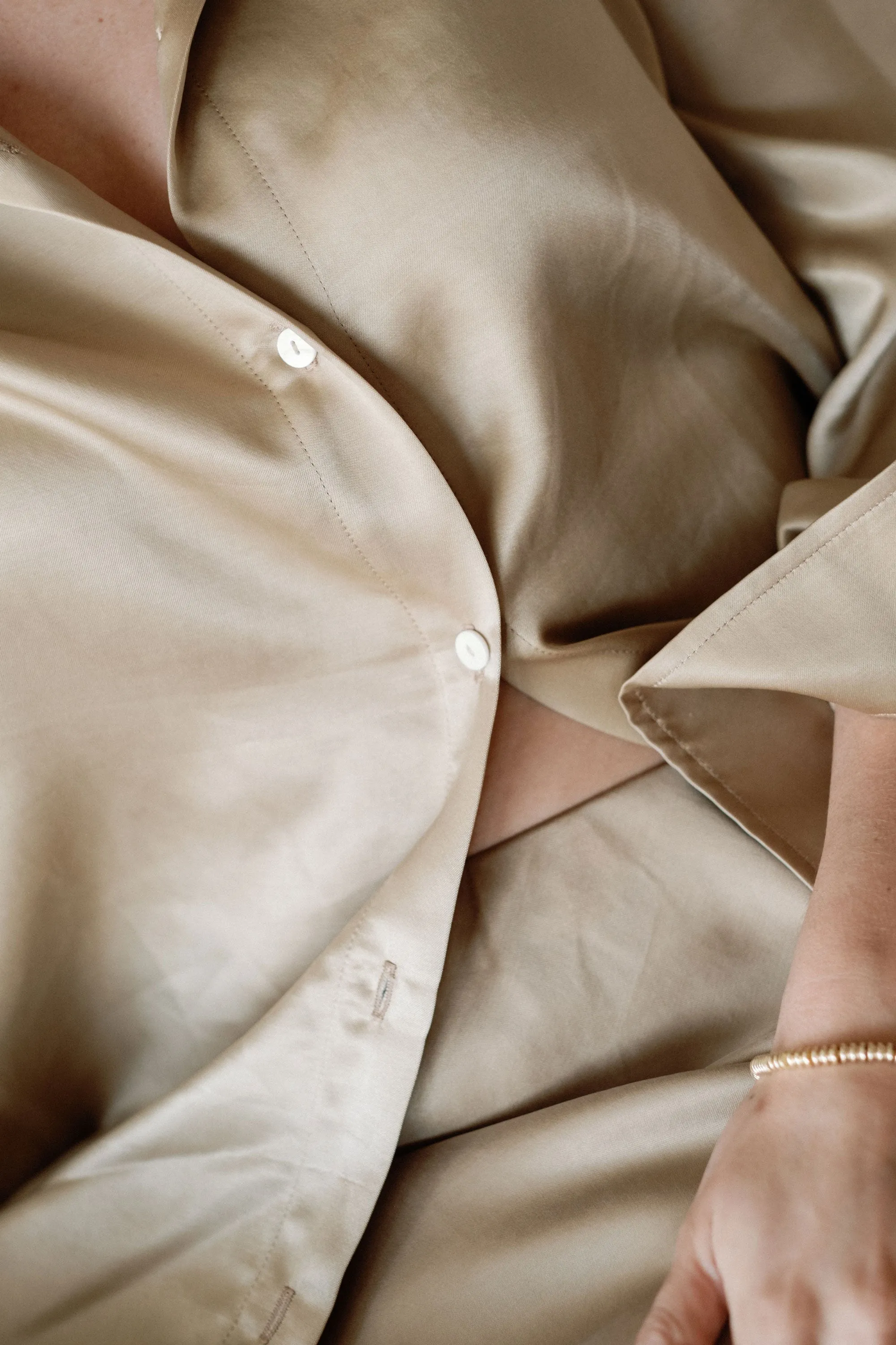 Denise Top in Gold Silky