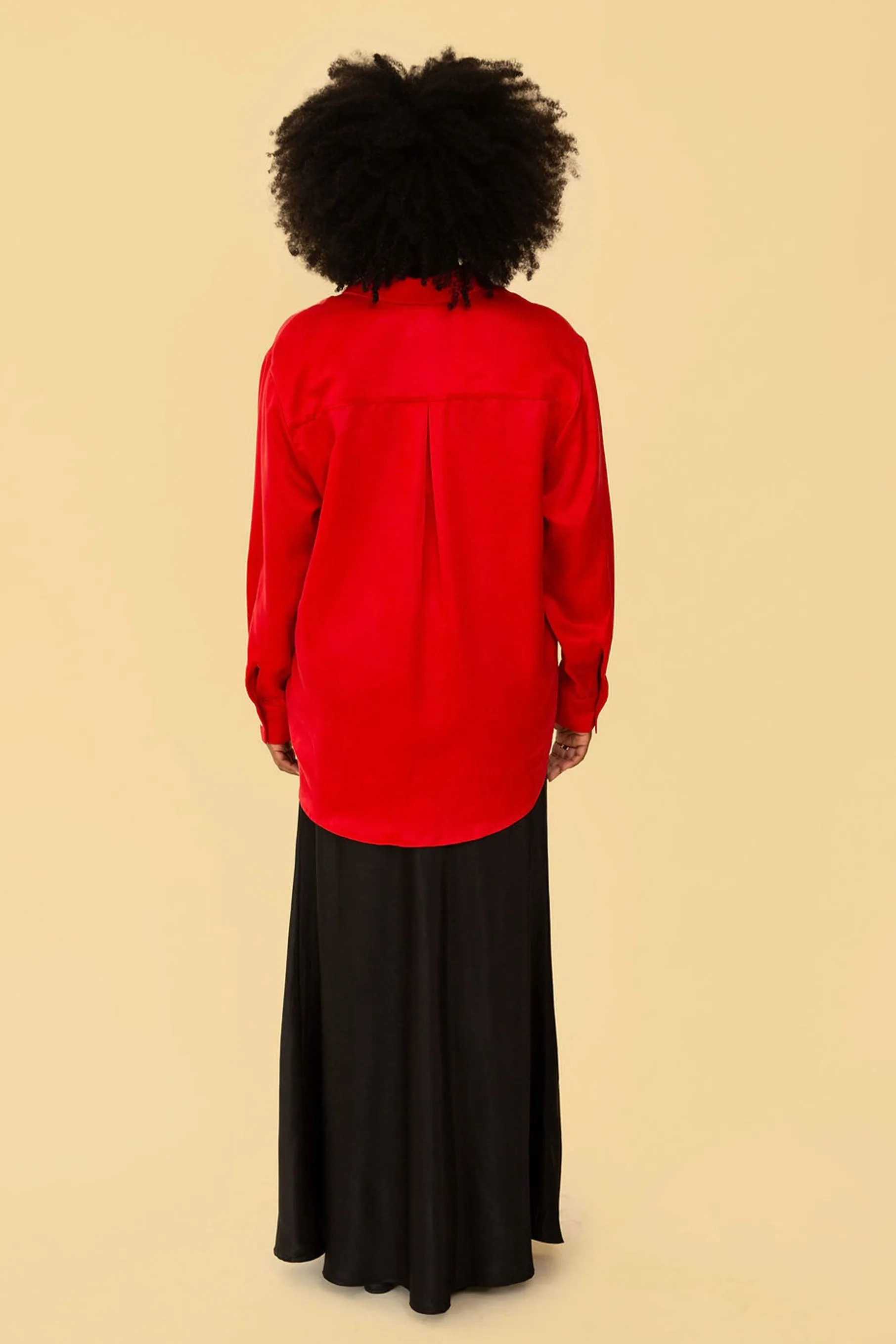 Denise Top in Red Silky