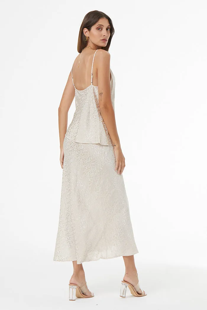Emmet Cheetah Jacquard Tank // Sea Salt