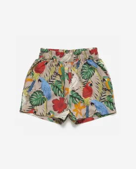 Exotic Birds Printed Shorts