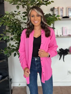 Fancy Like Button Up, Candy Pink