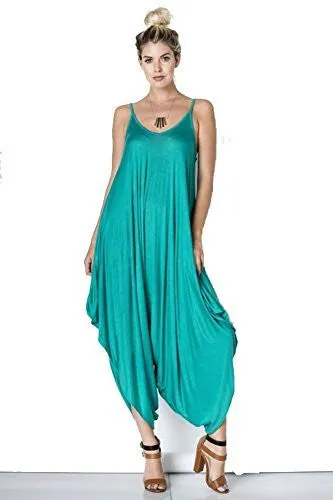 Fashion Secrets Solid Women Harem Overall Summer Jumpsuit Romper