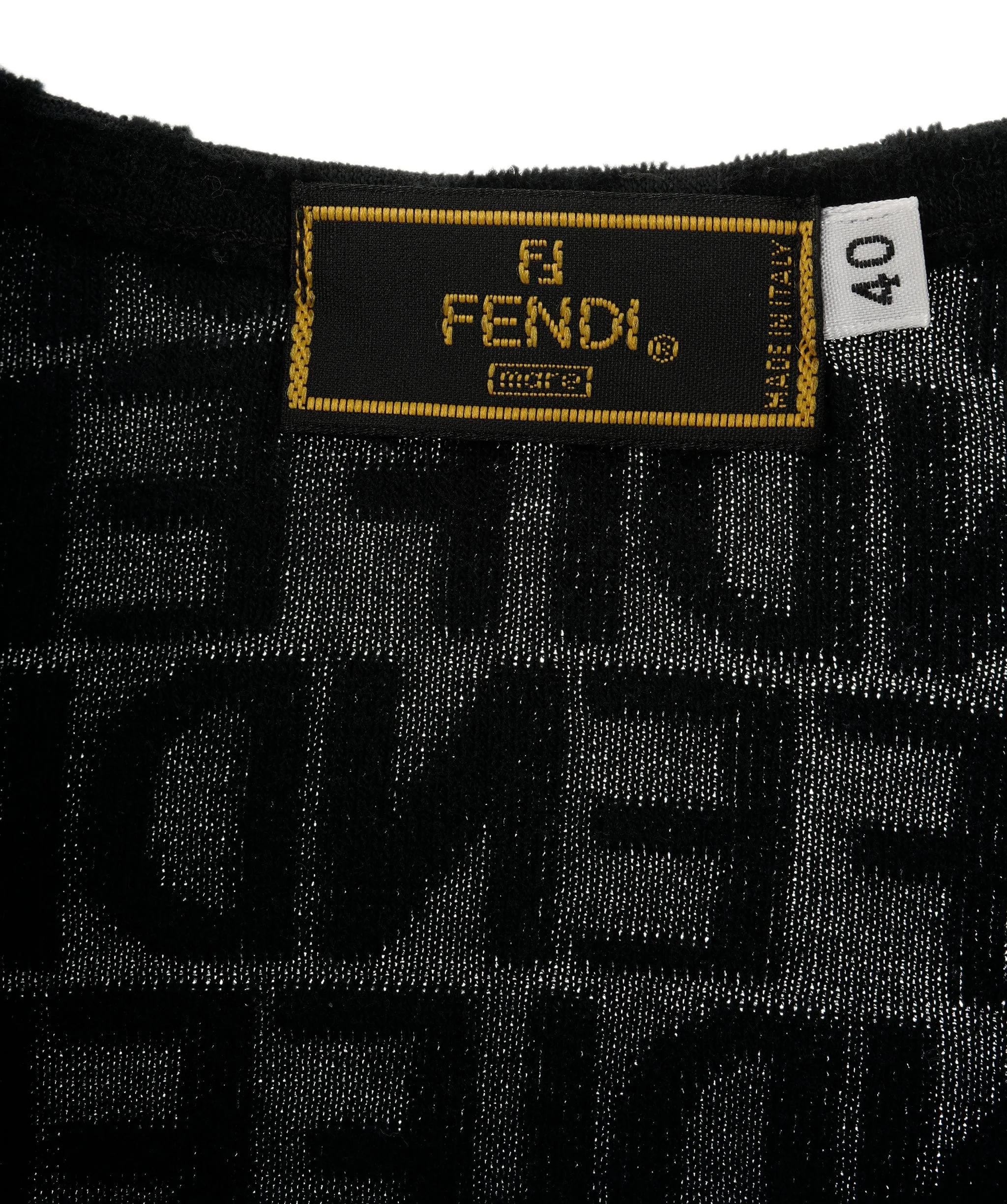 Fendi Logo Terrycloth Dress Black ASL8310
