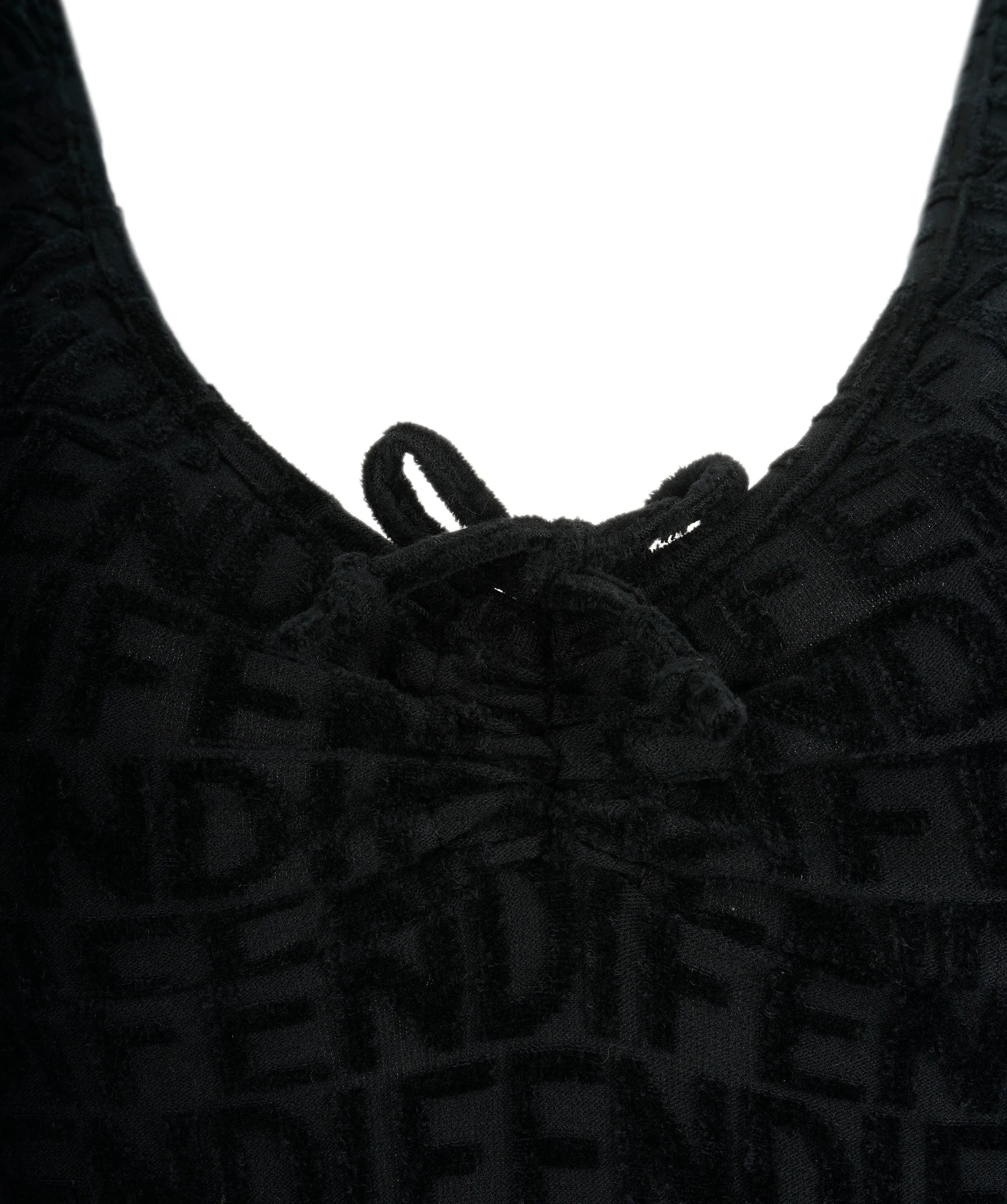 Fendi Logo Terrycloth Dress Black ASL8310