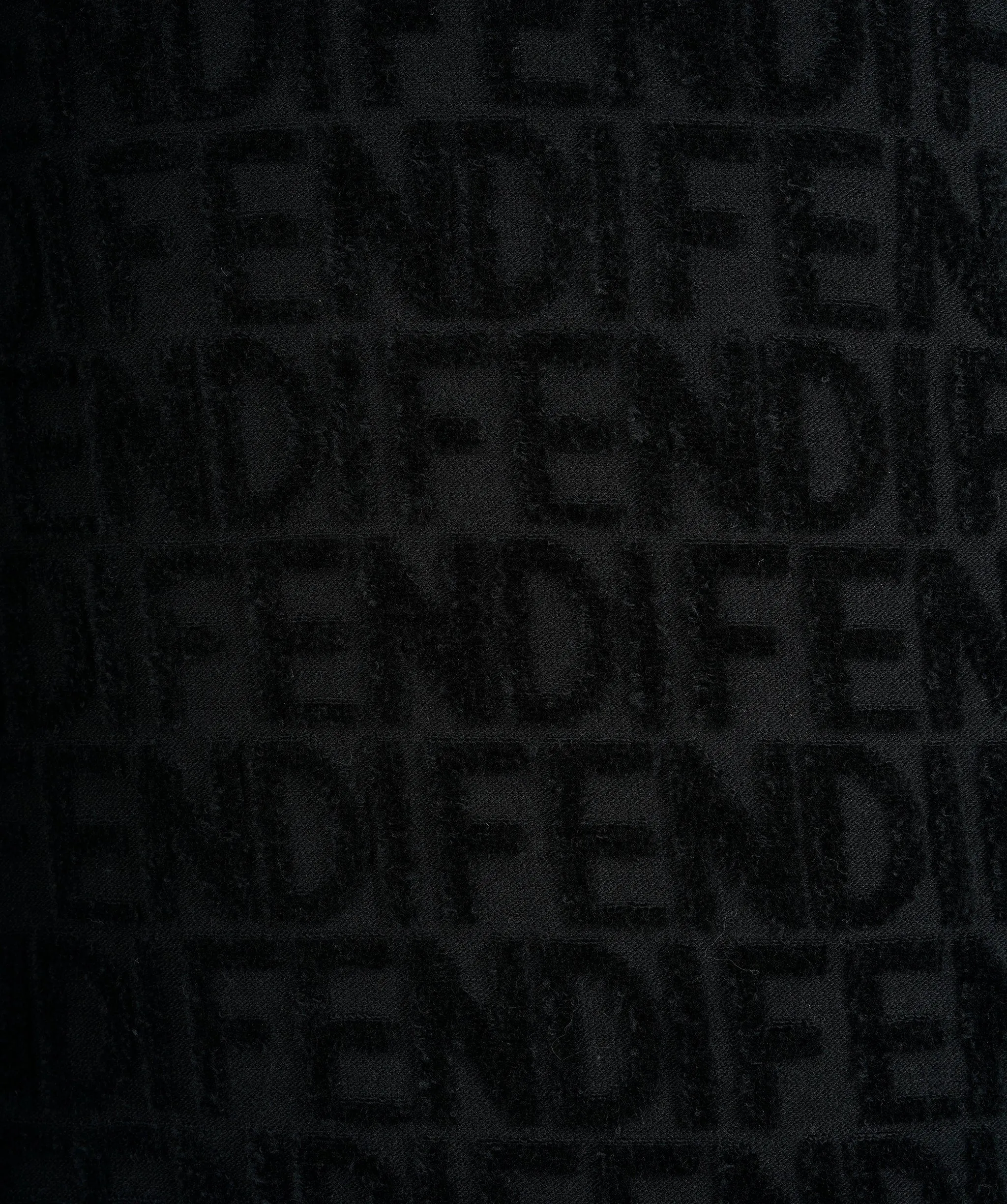 Fendi Logo Terrycloth Dress Black ASL8310