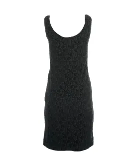 Fendi Logo Terrycloth Dress Black ASL8310