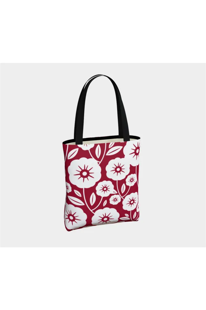 Floral Silhouette Tote Bag