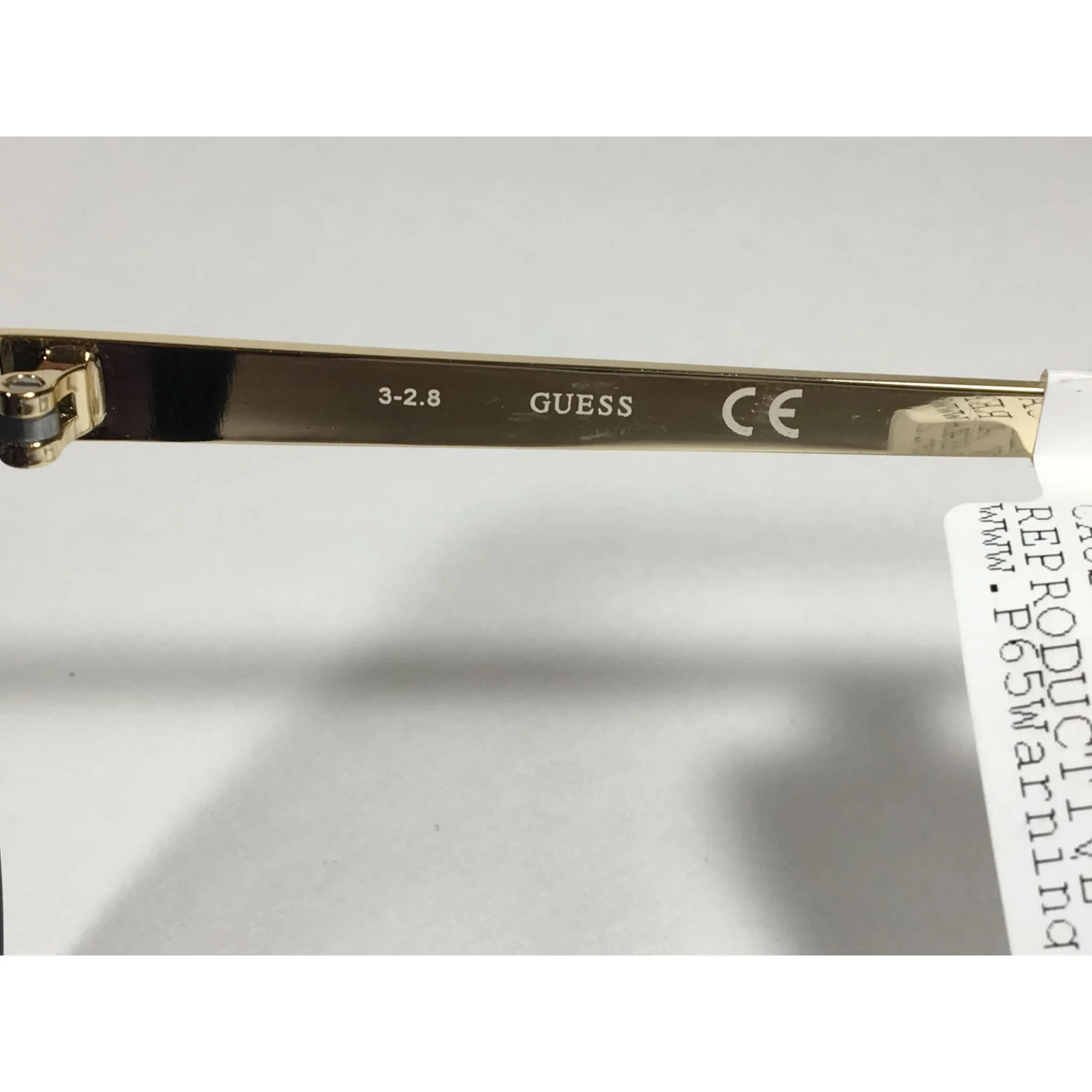 Guess Round Sunglasses GF0305 01C Black Gloss Gold Frame Gray Purple Smoke Gradient Lens