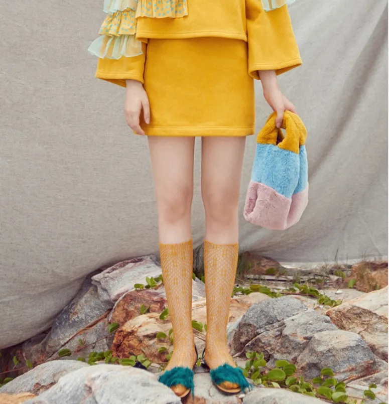 JAM PRINCESS MINI A LINE SKIRT IN YELLOW