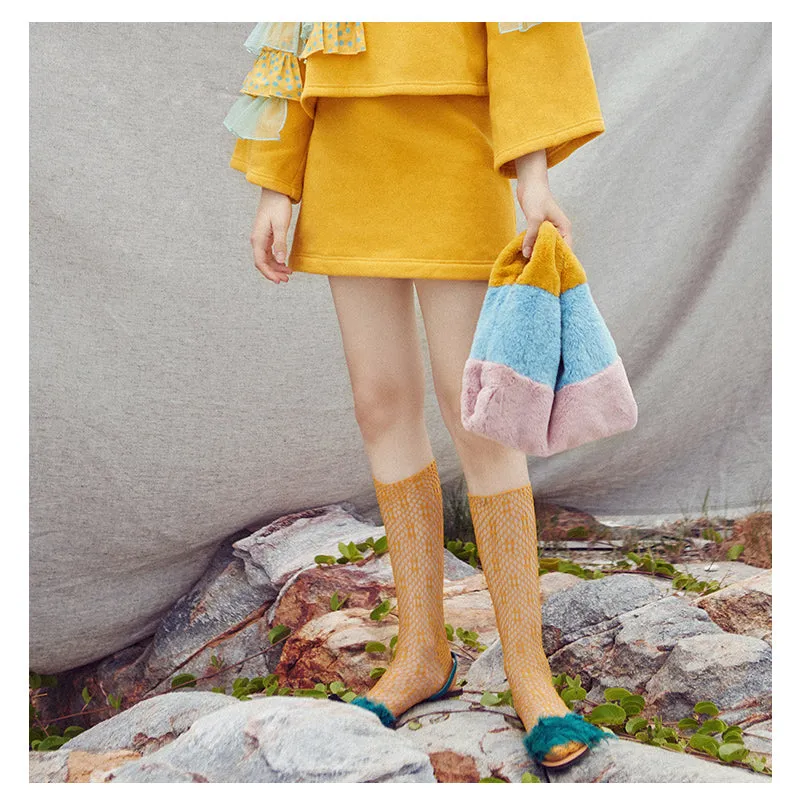 JAM PRINCESS MINI A LINE SKIRT IN YELLOW