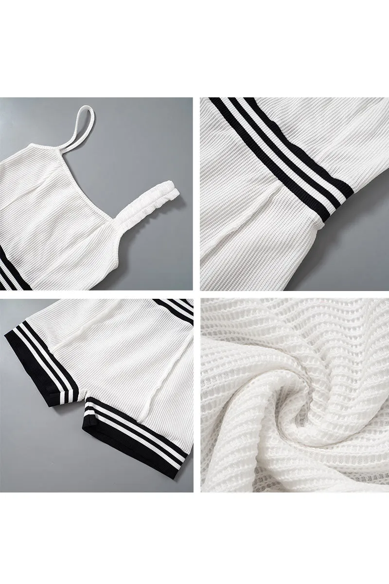 JD1010 Ribbed Cami Romper