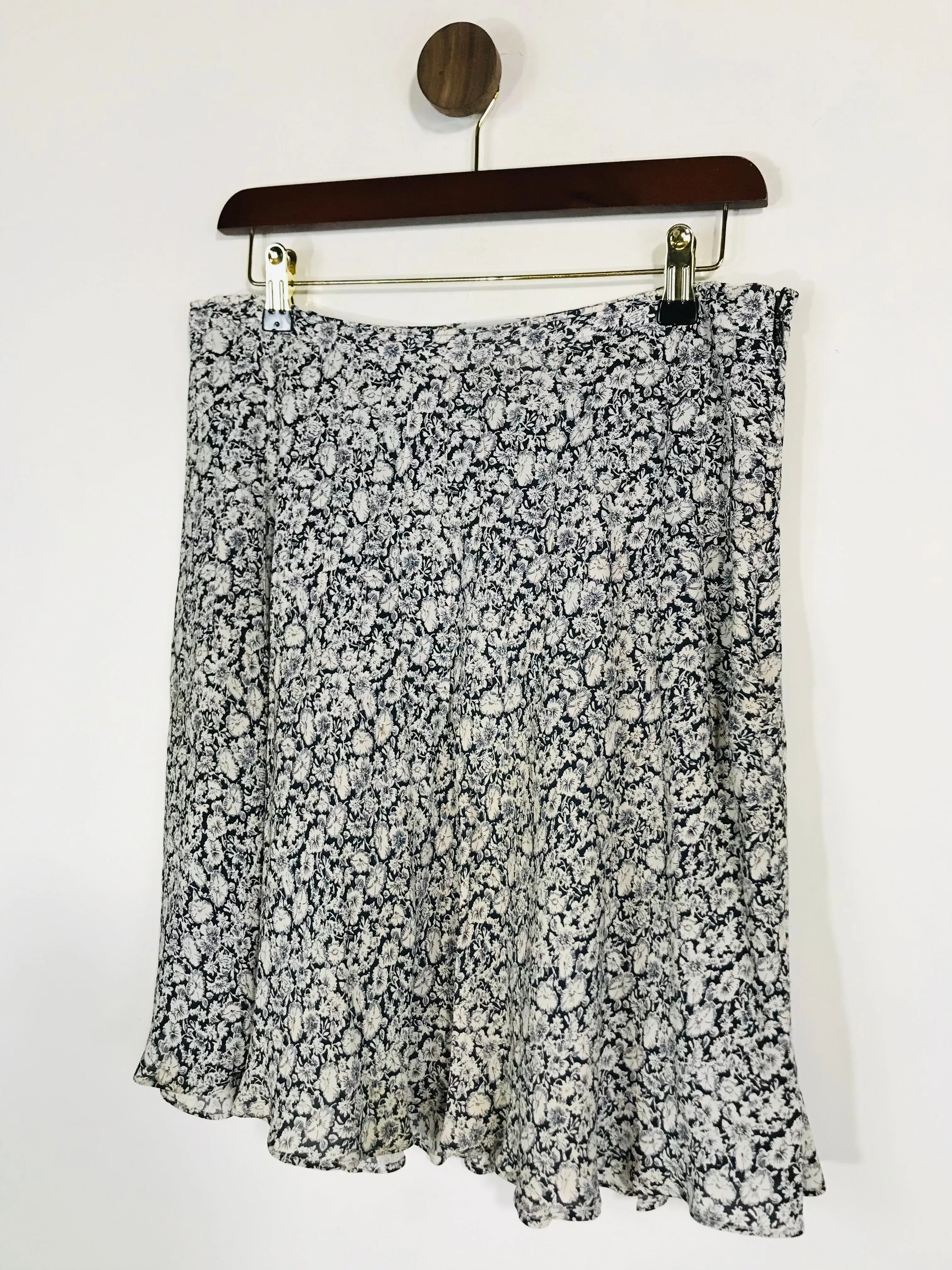 Jigsaw Women's Floral A-Line Skirt | UK10 | White
