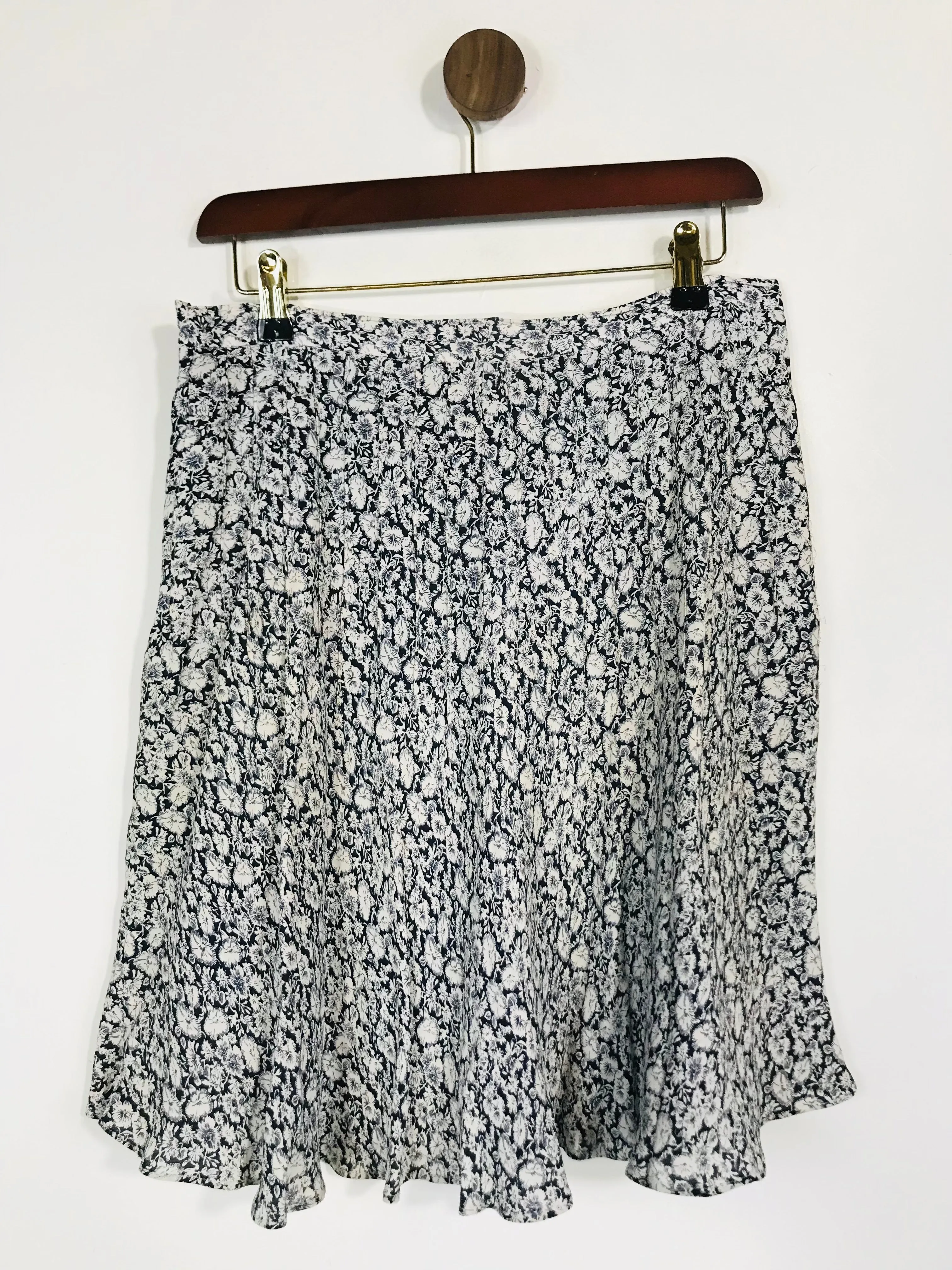 Jigsaw Women's Floral A-Line Skirt | UK10 | White