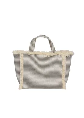 Launch Tote- Navy Stripe