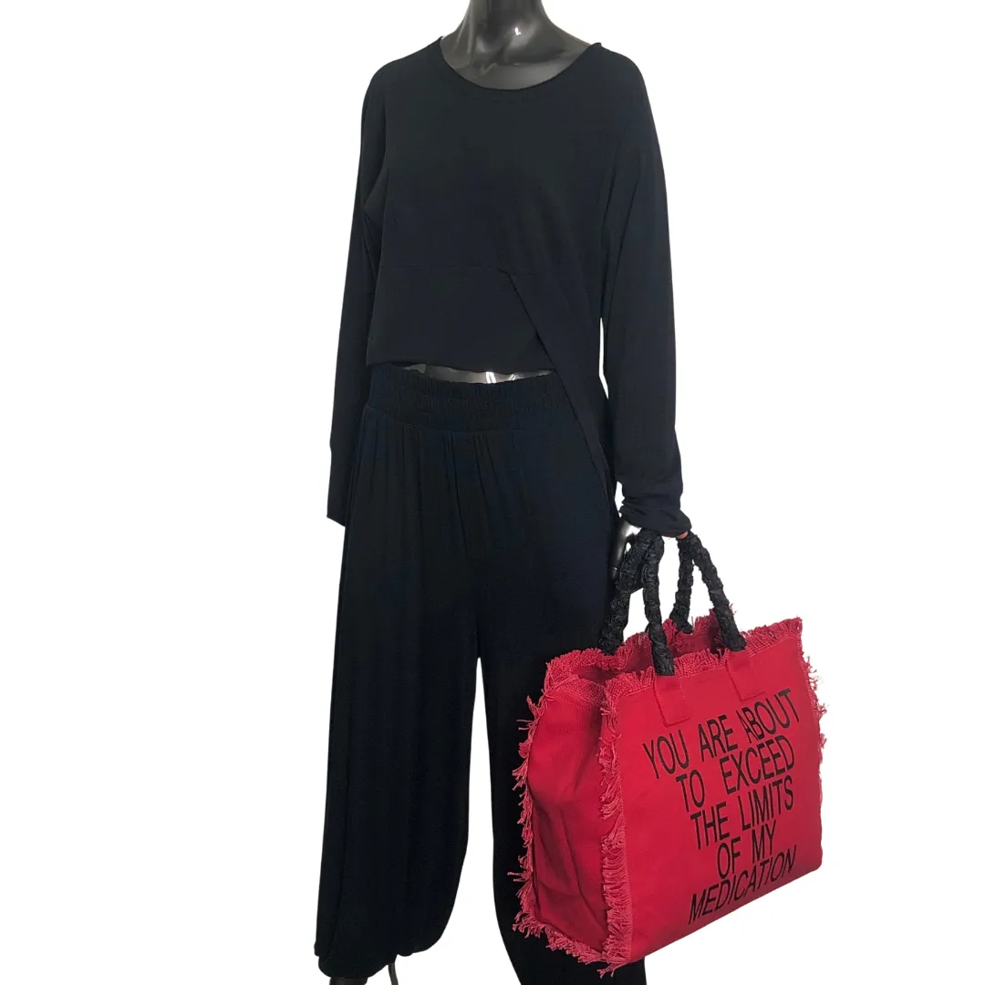 Limits Statement Shoulder Tote - Red