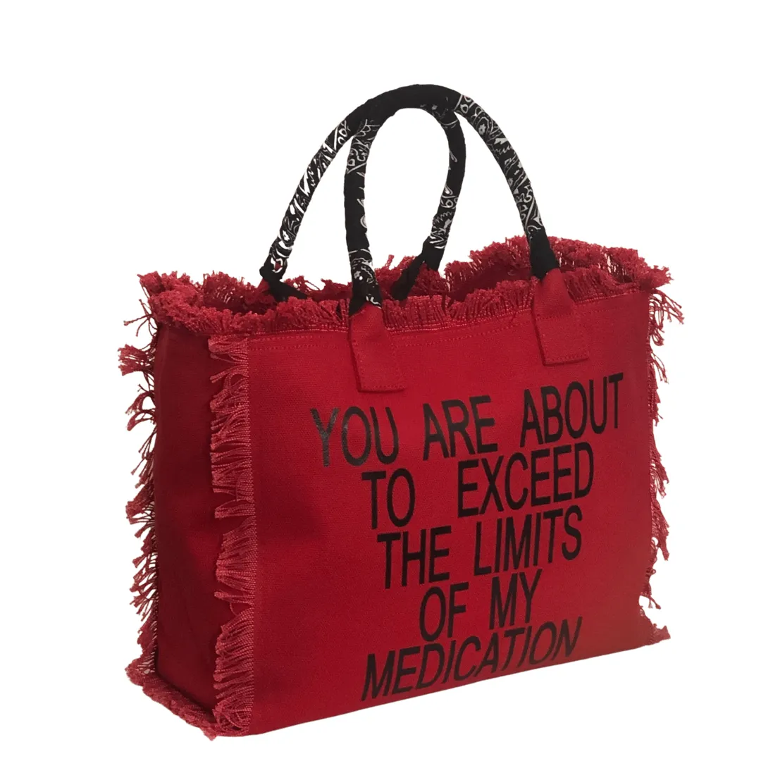 Limits Statement Shoulder Tote - Red