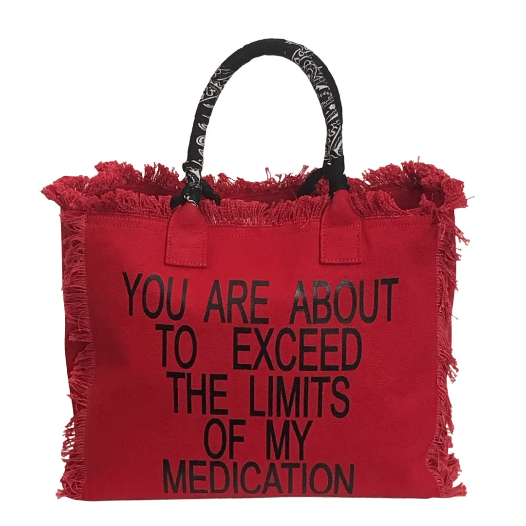 Limits Statement Shoulder Tote - Red