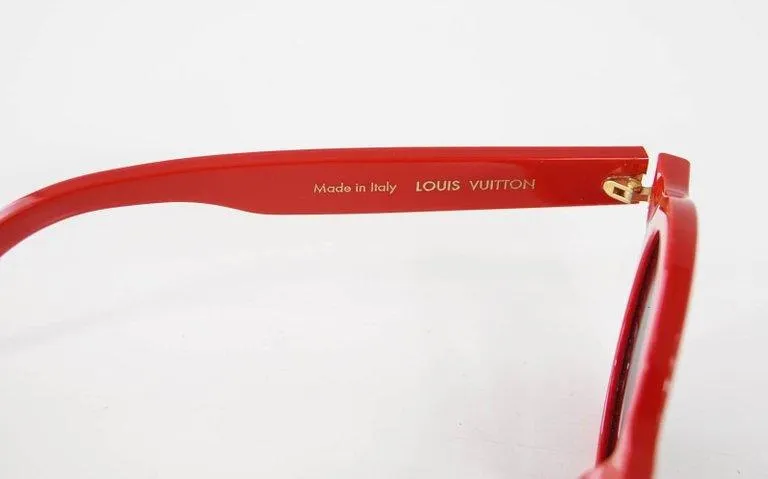 Louis Vuitton Supreme X Ltd Ed Round Red Downtown Sunglasses