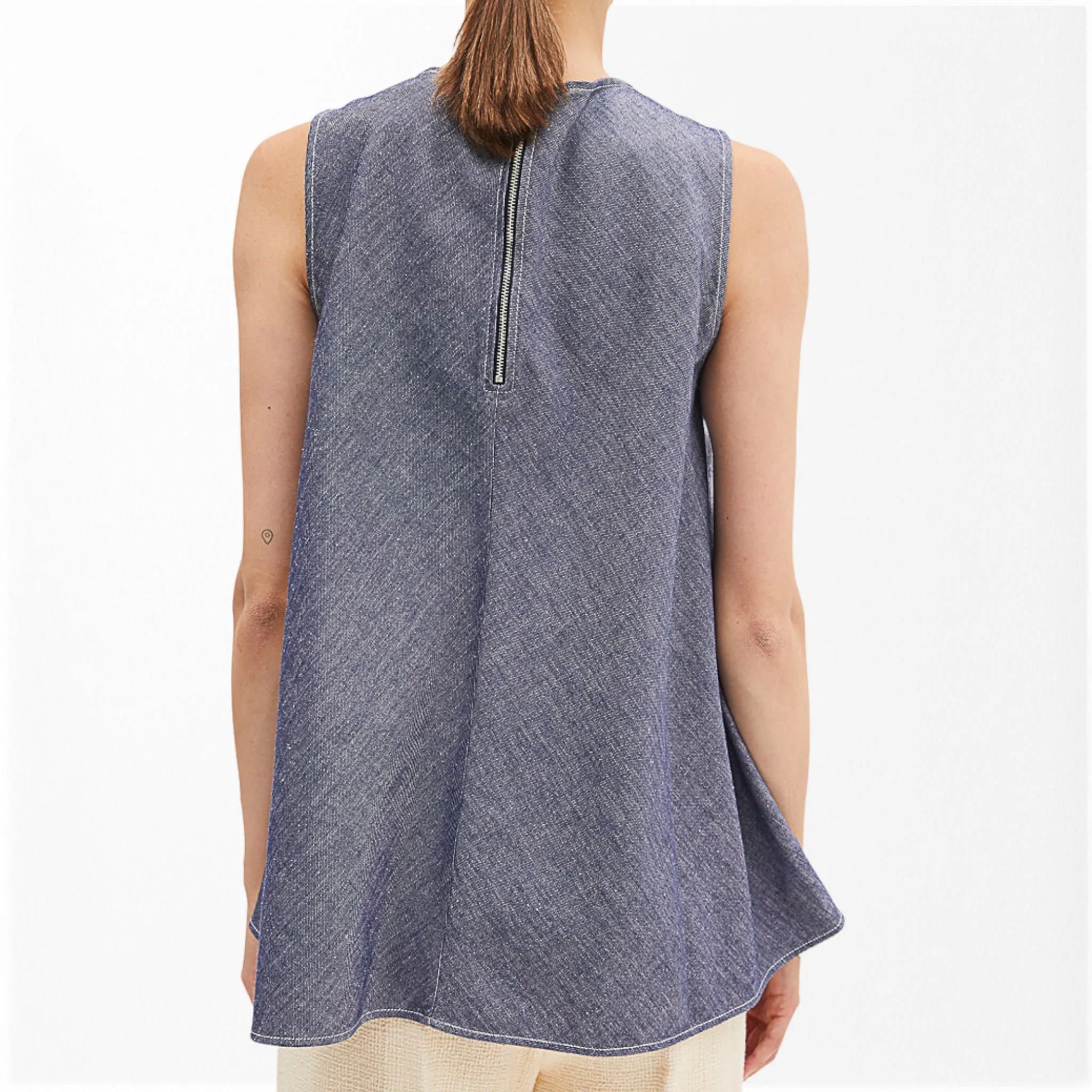MEIMEJ - SLEEVELESS DENIM TUNIC