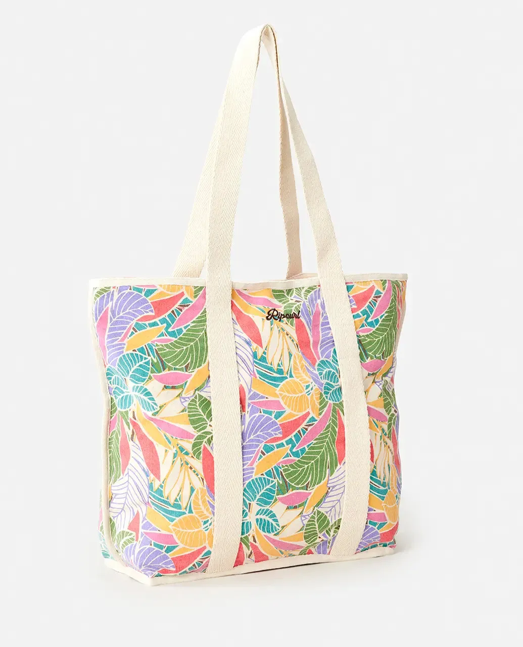 Mixed Canvas 31L Tote Bag in Dark Chocolate