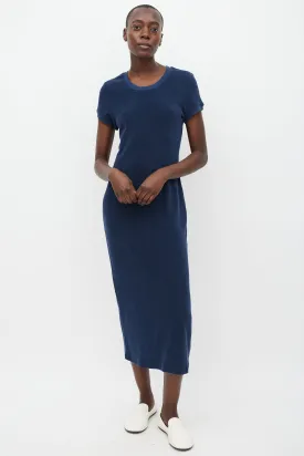 Navy Terrycloth T-Shirt Dress