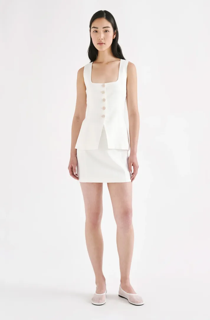 Nude Lucy - Clio Linen Mini Skirt (White)