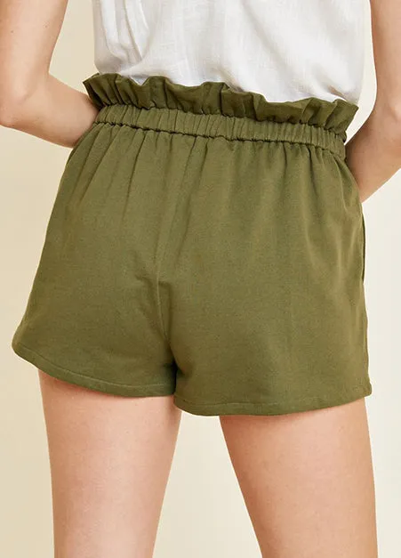 Olive Bow-Tie Short