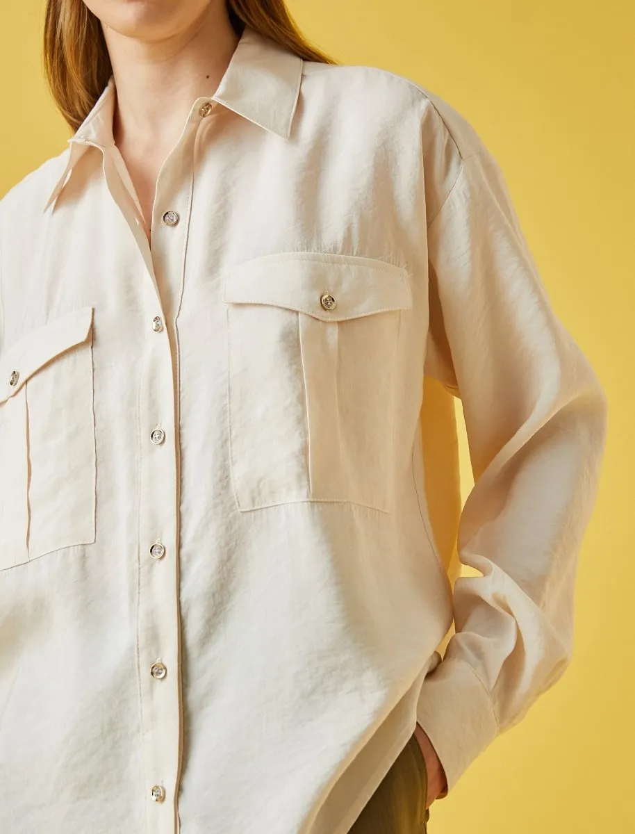 Oversize Blouse Button Up