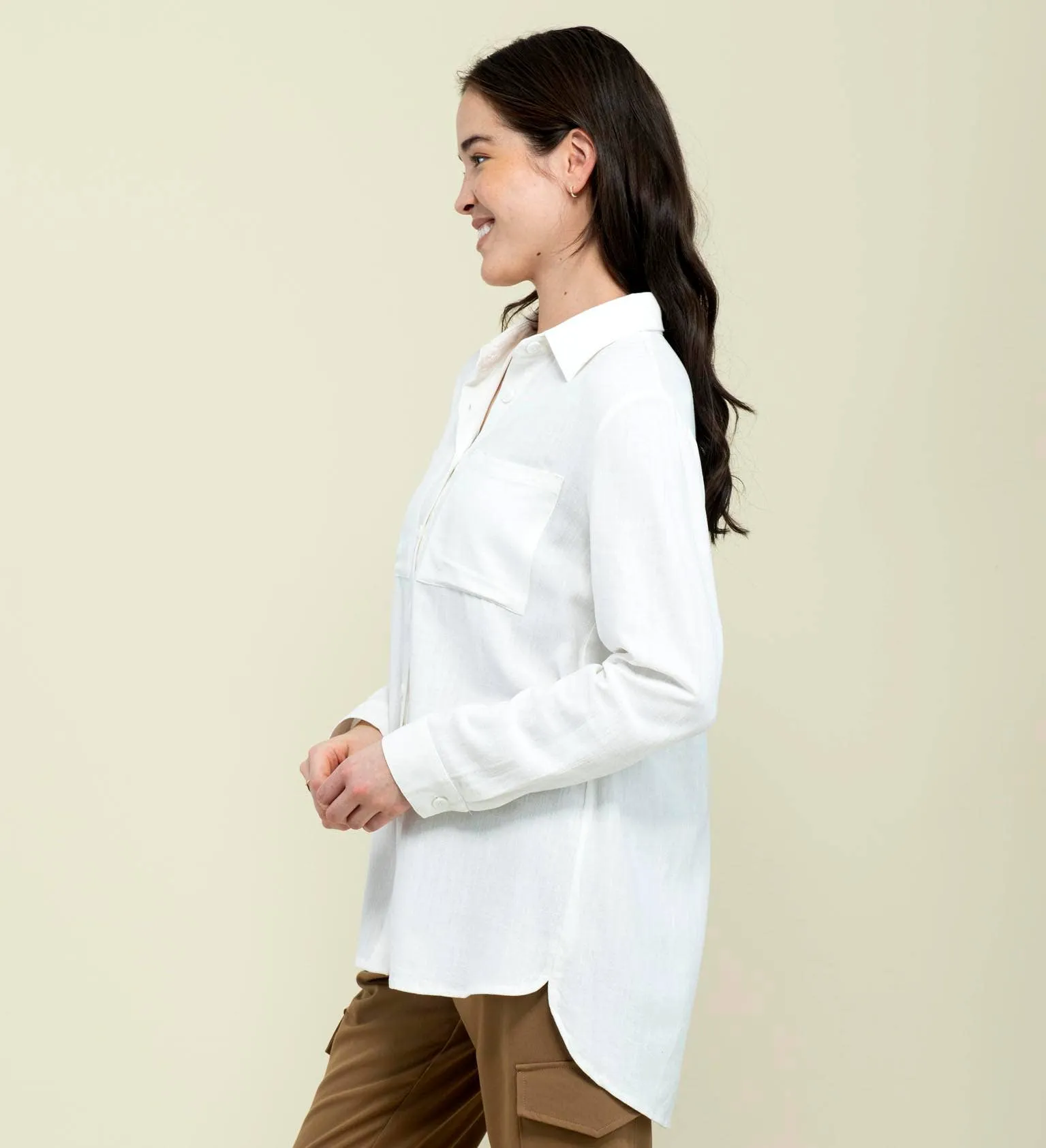 Oversize Button-up: White