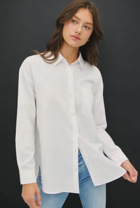 Oversize cut button up