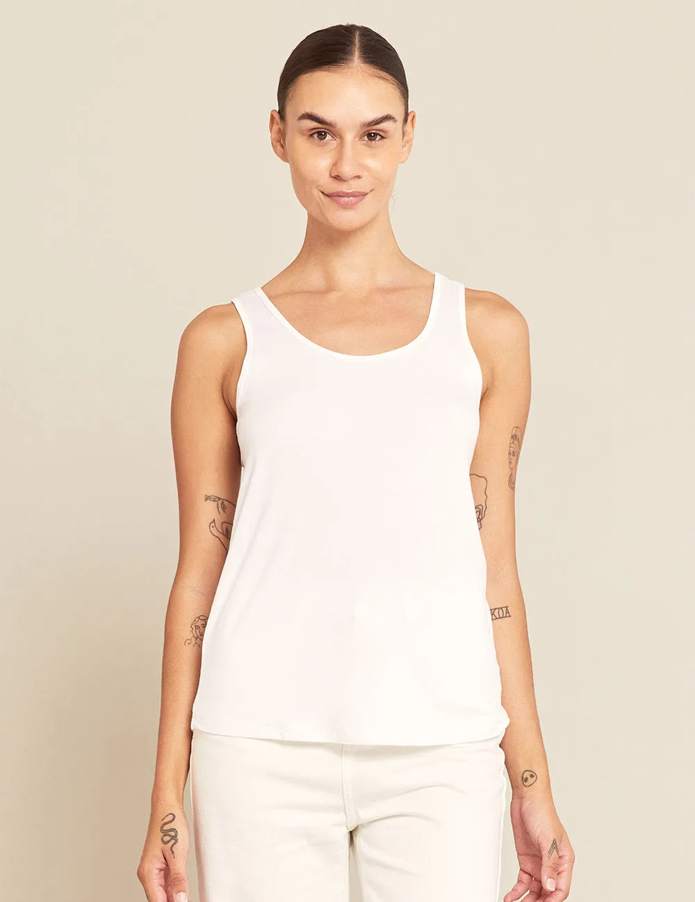 Relaxed Tank - White
