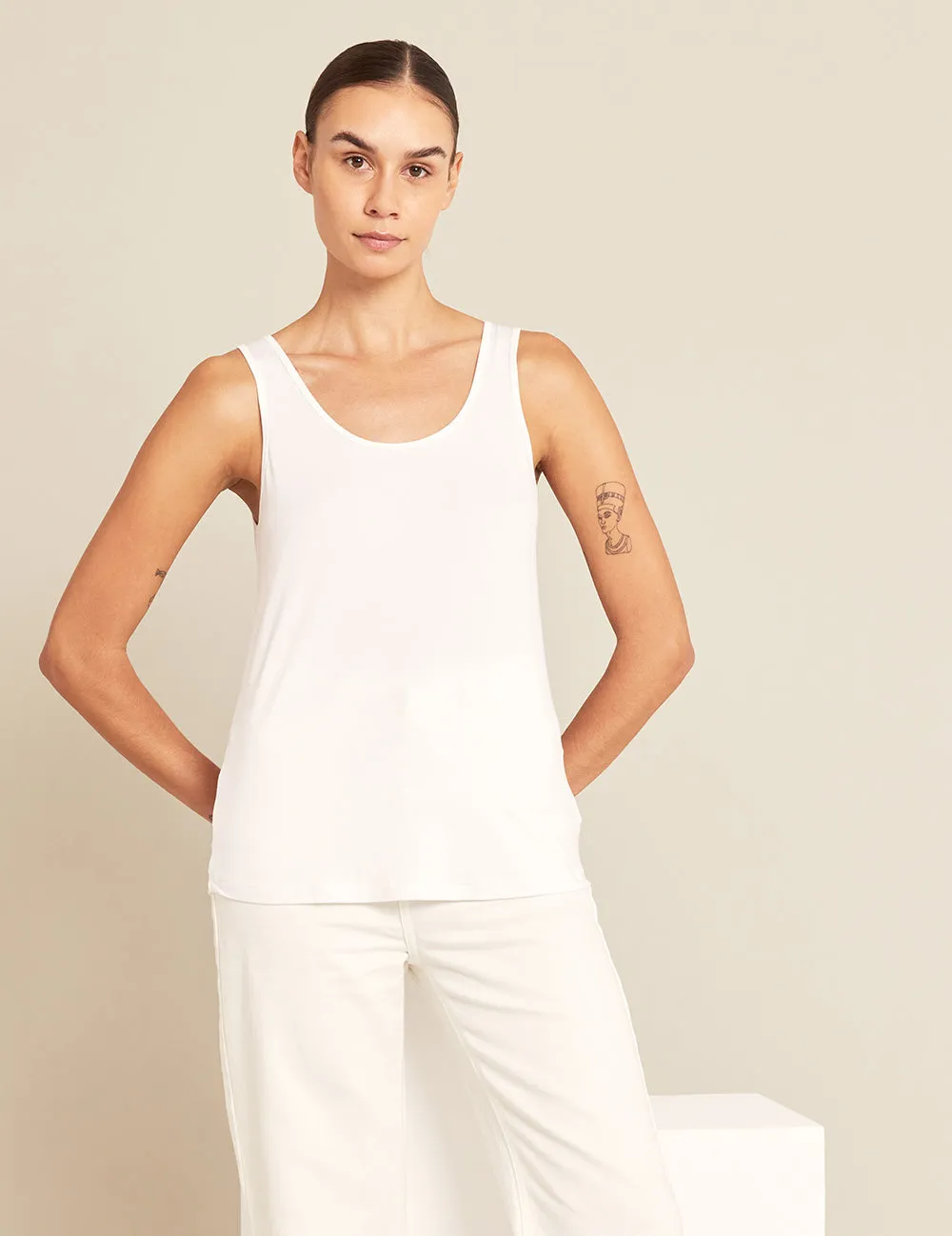 Relaxed Tank - White
