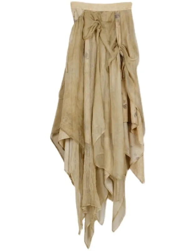 Silk A-line Skirt