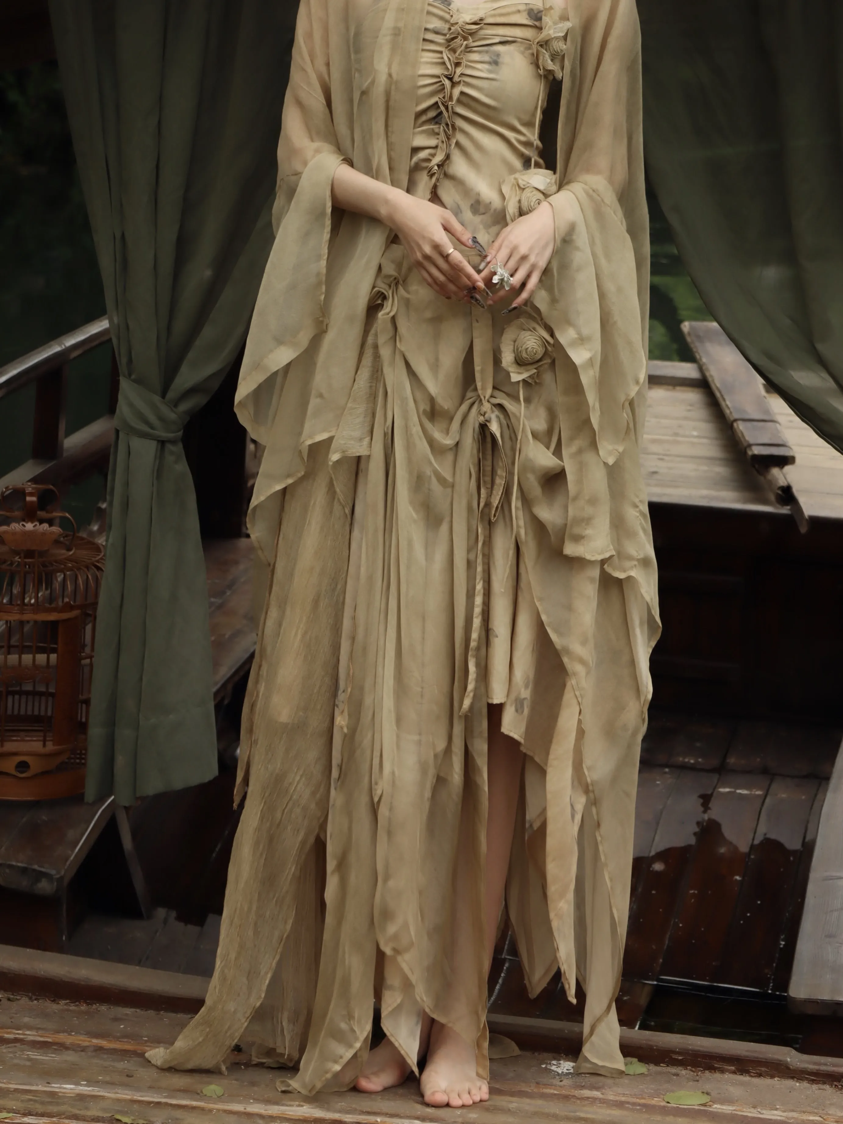Silk A-line Skirt