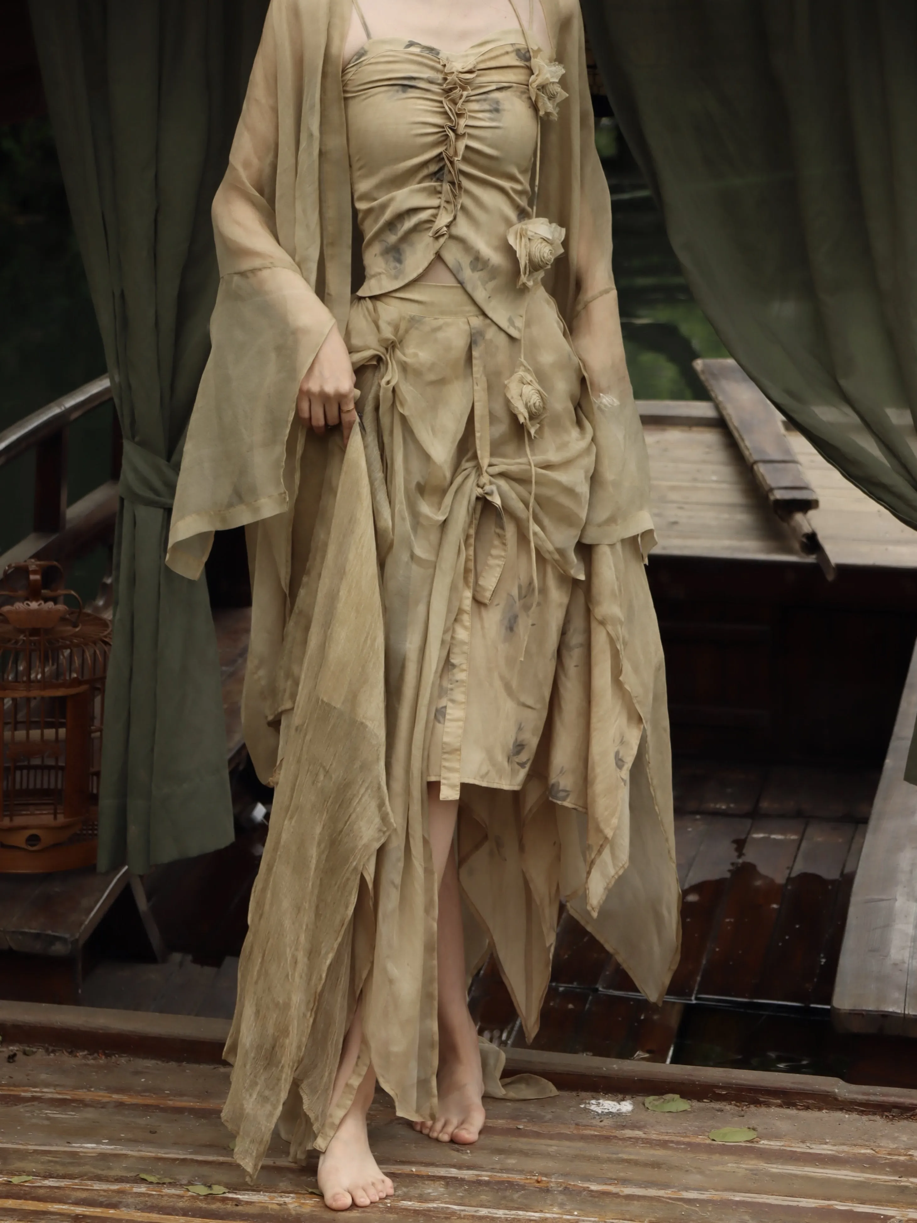 Silk A-line Skirt