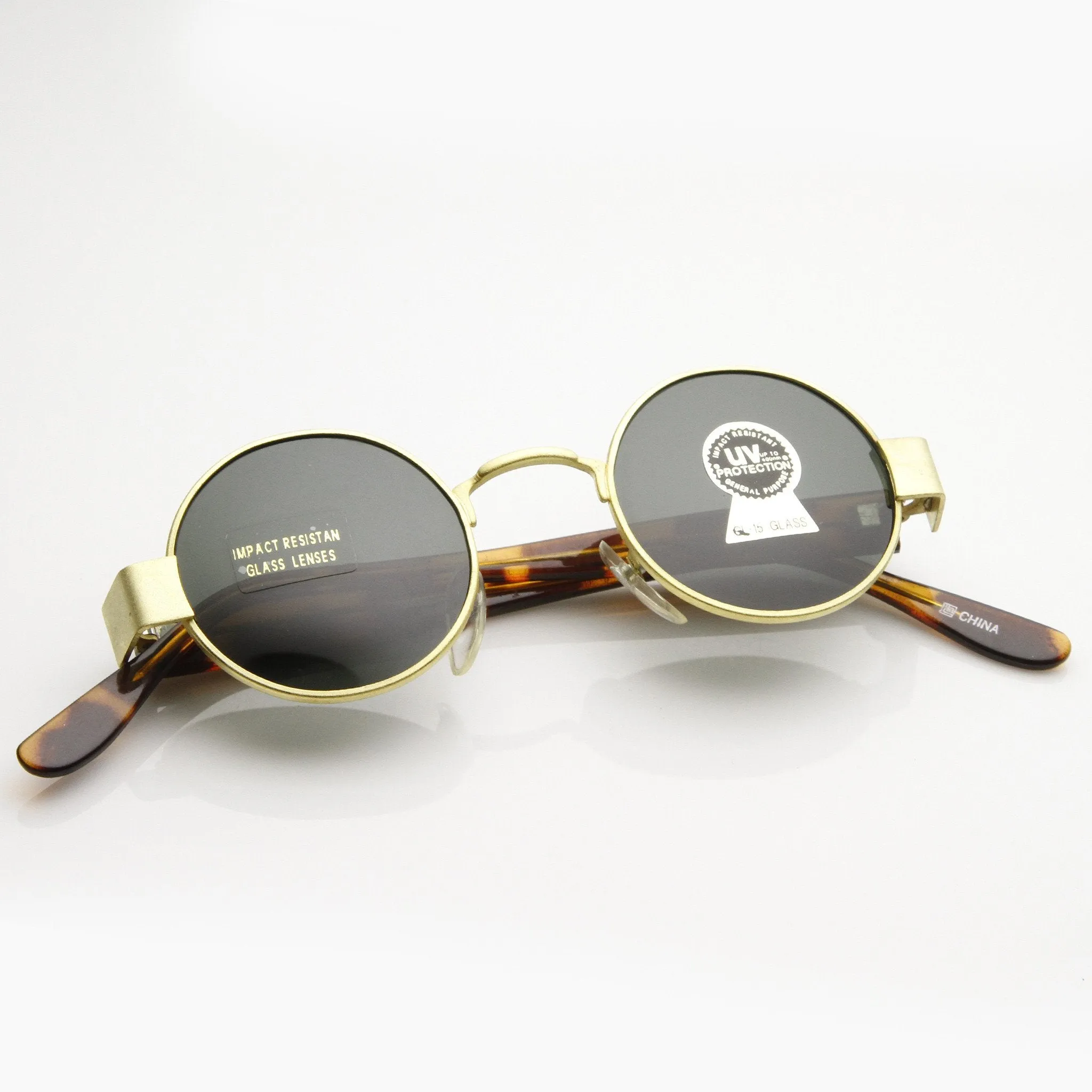 Steampunk Vintage Round Circle Spectacles Sunglasses 7014