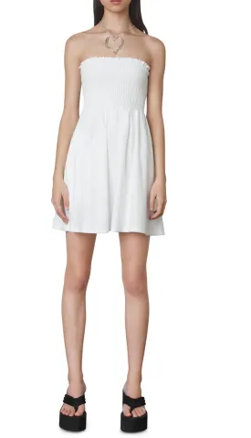 Strapless Terrycloth Mini Dress