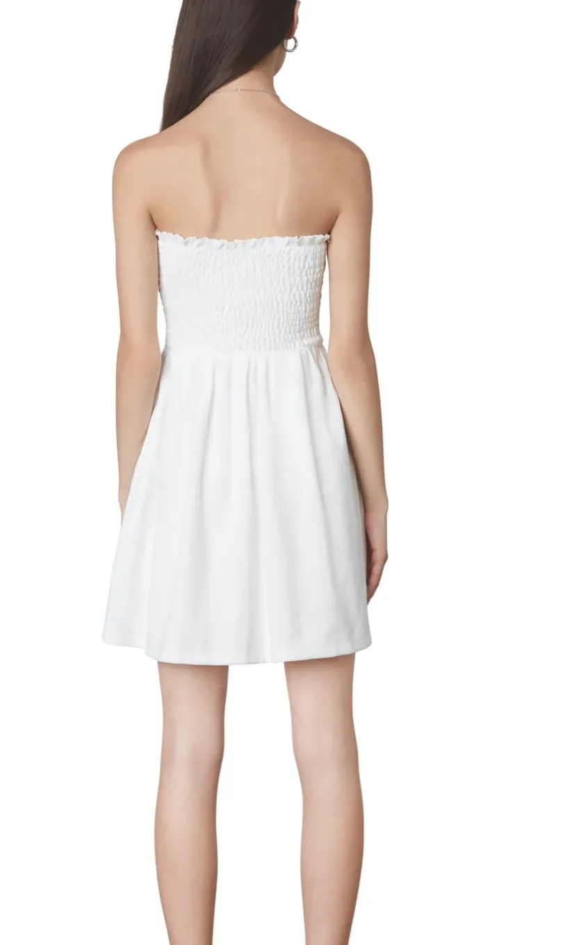 Strapless Terrycloth Mini Dress