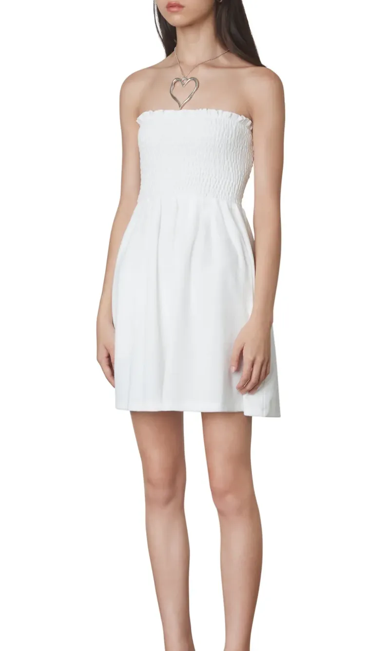 Strapless Terrycloth Mini Dress