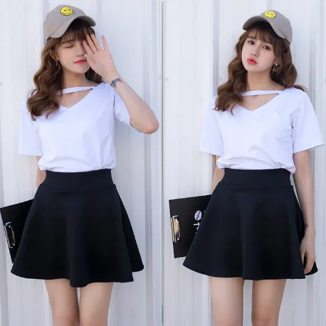 Sweet High Waist A Line Skort AD0198