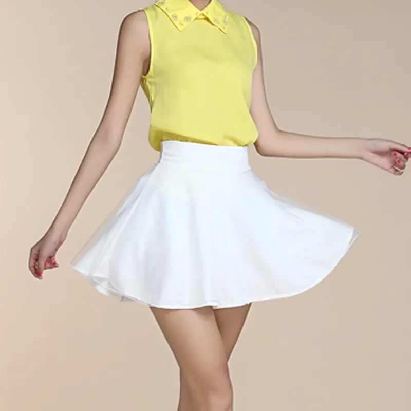 Sweet High Waist A Line Skort AD0198