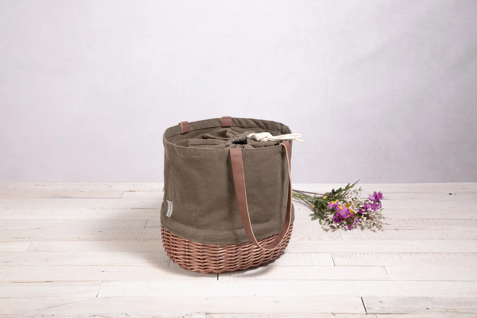 Texas Rangers - Coronado Canvas and Willow Basket Tote