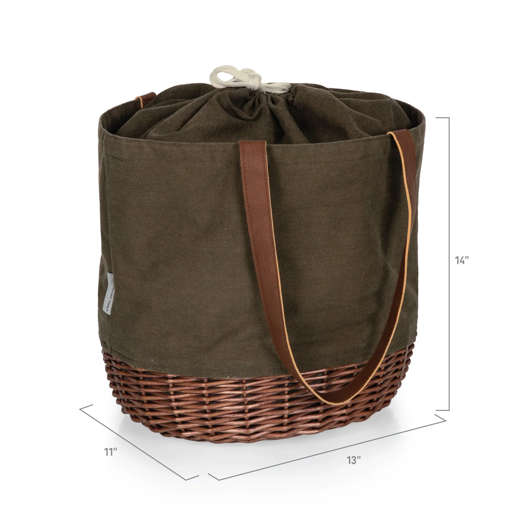 Texas Rangers - Coronado Canvas and Willow Basket Tote